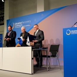 Oleksandr Senkevich in Berlin signed an agreement with the EBRD for 25 million euros of water supply for Mykolaiv, June 11, 2024, photo «Nikvesti"