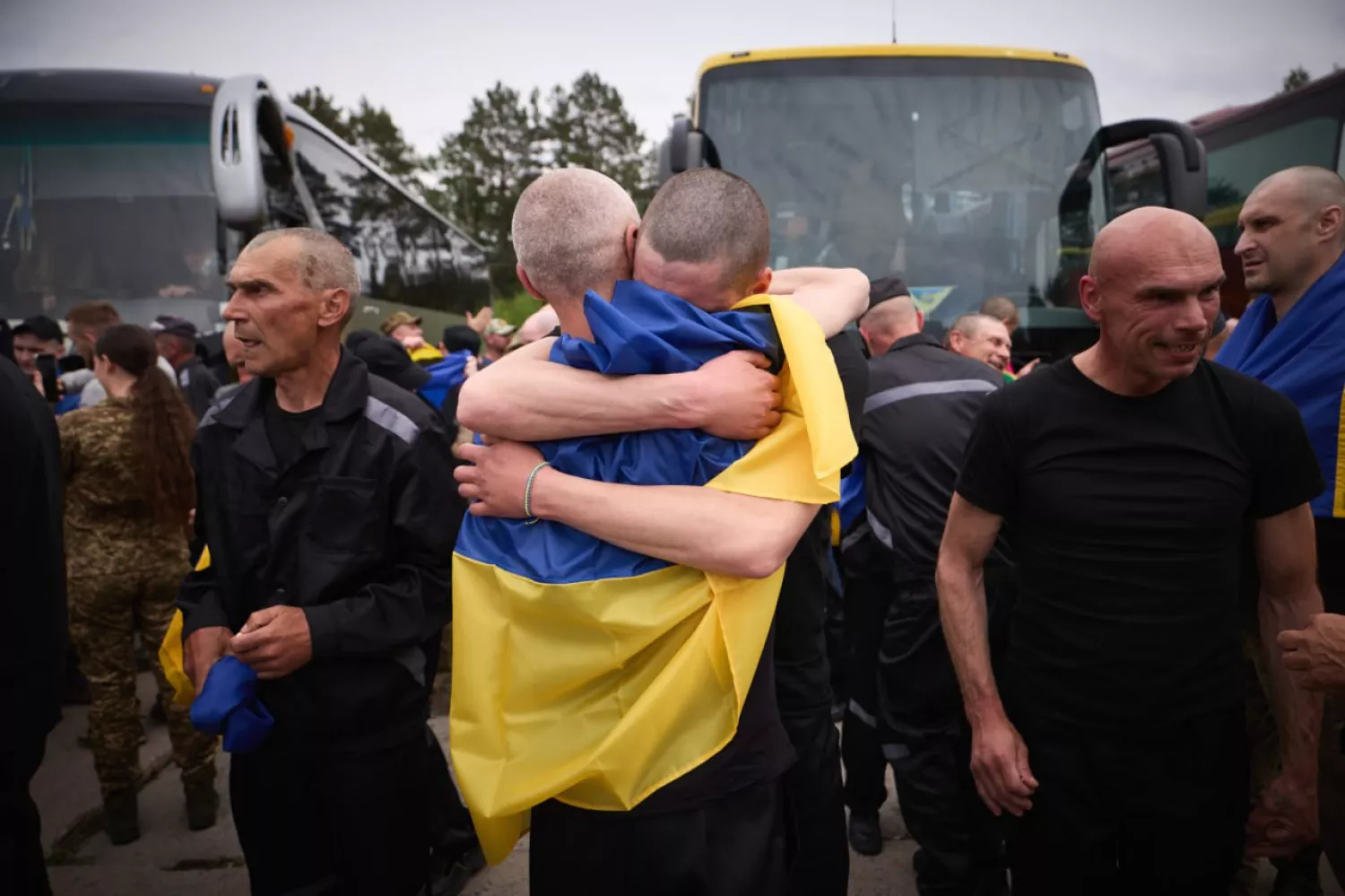 Повернення з полону українських військових. Фото: Telegram/Володимир Зеленський