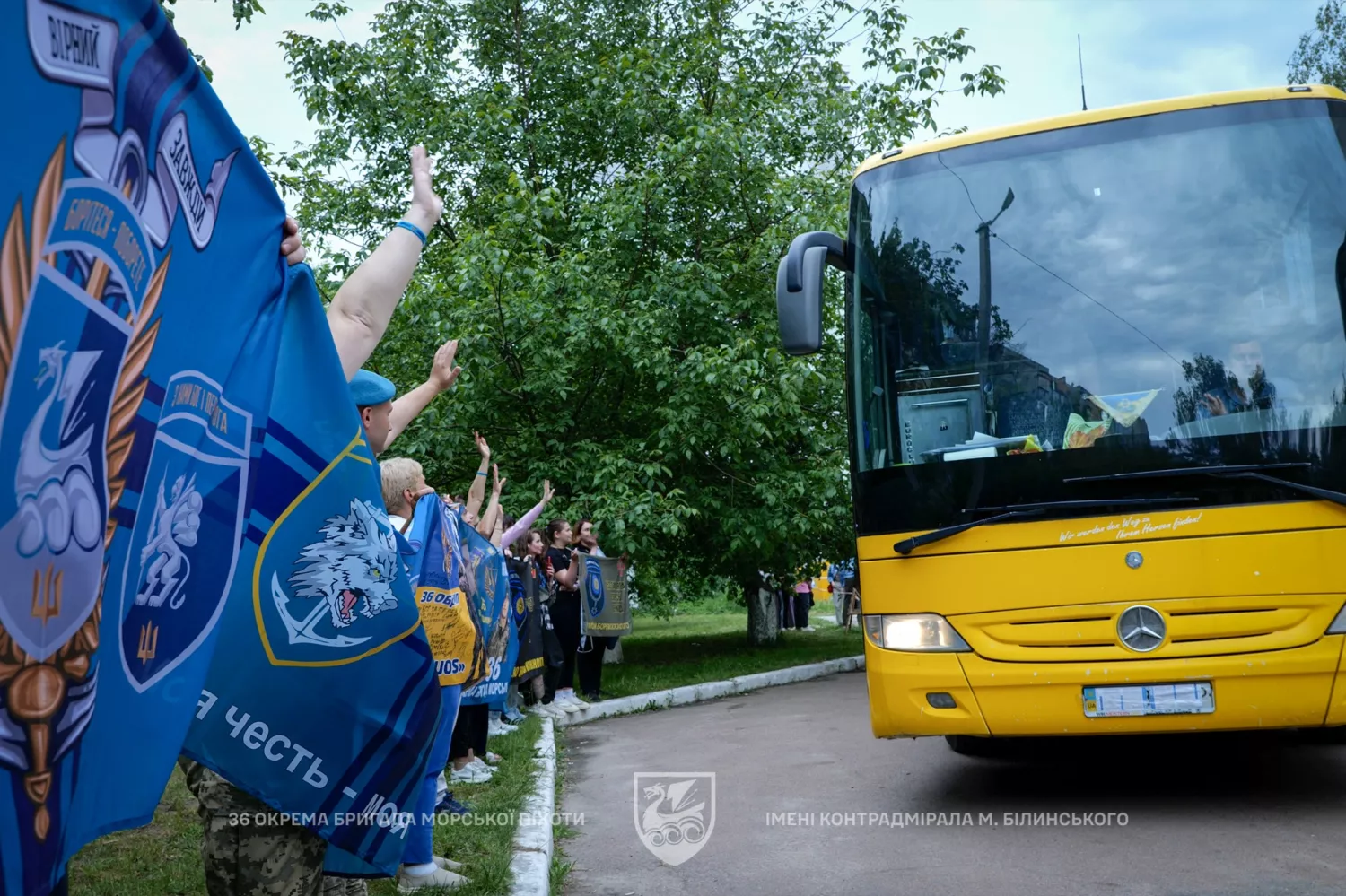 Під час крайнього обміну полоненими у форматі «1000 на 1000» на Миколаївщину повернулися 24 морпіхи. Фото: Facebook 36-та ОБрМП